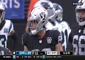 Brock Bowers records his first catch vs. Panthers for 21 yards