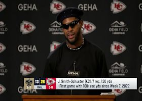 JuJu Smith-Schuster talks to press following Week 5 win vs. Saints