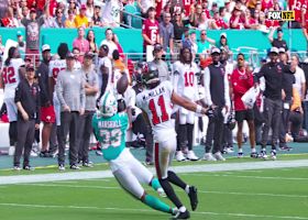 Jason Marshall Jr. snags Mayfield's deep launch to notch his first NFL interception