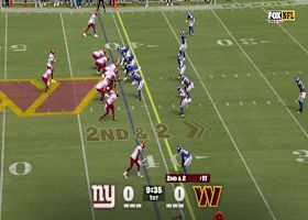 Jayden Daniels delivers 18-yard pinpoint pass to Brown on doorstep of red zone