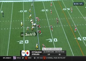 Jaylen Warren darts upfield for 14 yards to convert third-and-long via screen play