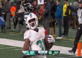 Mostert's 34-yard TD run ends with RB's long jog parallel to goal line
