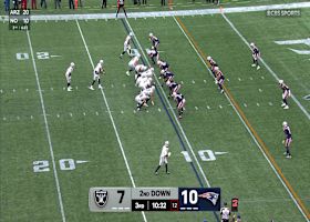 Michael Mayer absorbs hit-stick tackle during red-zone catch