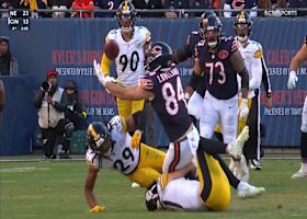 Colston Loveland holds on for juggling catch despite hit vs. Steelers