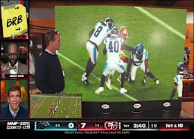 NFL Hall of Famer Jerry Rice breaks down Brock Purdy INT | 'ManningCast'