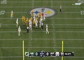 Chris Boswell opens the scoring on 'SNF' with a 56-yard FG vs. Packers