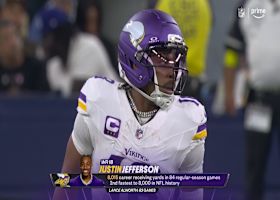 Justin Jefferson becomes the youngest player in NFL history to notch 8,000 receiving yards