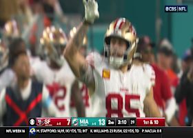 George Kittle mashes his accelerator on 25-yard catch and run vs. Dolphins