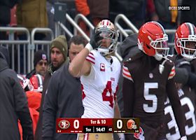 Brock Purdy locates Kyle Juszczyk for 23-yard chunk play on opening drive