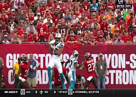 Jalen Coker's mid-air grab moves Panthers into red zone