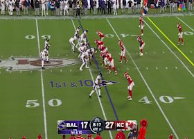 Lamar Jackson eclipses 100-yard rushing mark with wicked sideline spin move