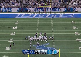 Brandon Aubrey drills a 57-yard field goal vs. Lions