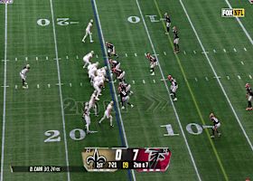 Rashid Shaheed goes airborne on 13-yard gain in red zone