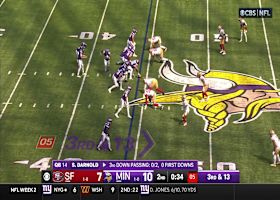 Darnold's 16-yard laser to Jefferson gets Vikes inside 49ers' 40