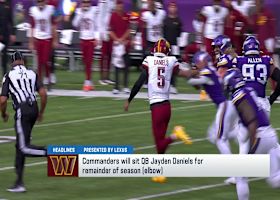 Rapoport: Commanders will sit Jayden Daniels (elbow) for remainder of season | 'NFL GameDay Kickoff'