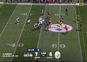 Elijah Arroyo is absolutely wide open to make 24-yard reception vs. Steelers