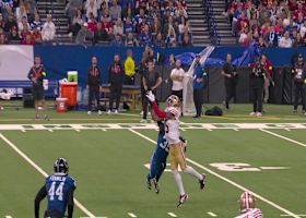 Jennings' jumper snags 19-yard pass from Brock Purdy