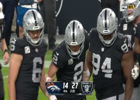 Carlson drives home 21-yard FG to extend Raiders lead 27-14 over Broncos