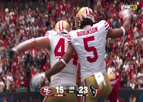 Jones finds Demarcus Robinson for two-point conversion to make it a one-possession game