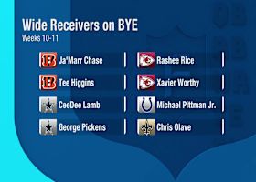 Wide receivers on Bye heading into Weeks 10 and 11 | 'NFL Fantasy Live'