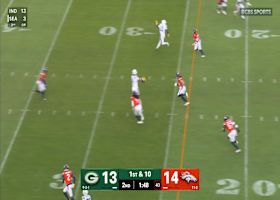 Jordan Love rips a 19-yard pass to Watson between a trifecta of Broncos