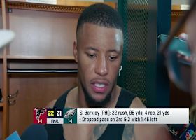 Saquon Barkley talks about crucial dropped pass in loss vs. Falcons