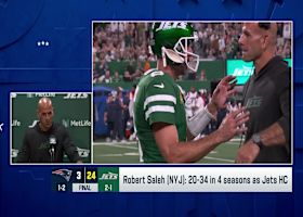 Saleh praises Rodgers' victorious return to MetLife after 'TNF' win vs. Patriots