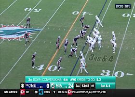 Christian Barmore engulfs Tua Tagovailoa in Dolphins backfield on third down