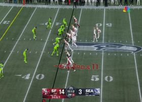 Darrell Taylor throws Purdy to the turf on critical sack in second quarter