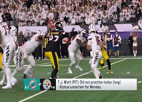 Rapoport: T.J. Watt (lung) did not practice questionable for 'MNF' | 'NFL GameDay Kickoff'