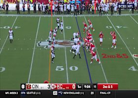 Chiefs infiltrate Bengals territory on Rice's 9-yard catch and run via WR sceen