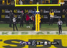 Chris Boswell drains a 57-yard FG to put Steelers on the board vs. Ravens
