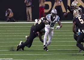 Tyrann Mathieu forces and recovers fumble for Saints second takeaway vs. Panthers