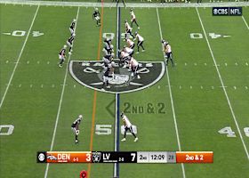 Nix zips 24-yard pass to Vele up the seam in Raiders territory