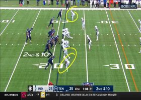 Levis zips sideline dime to Hopkins for 22-yard gain in crunch time