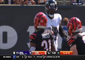 Burrow's 14-yard connection with Moss gets Bengals into Ravens' territory