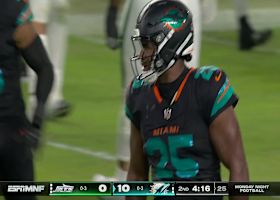 Fields sacked on fourth down to end Jets drive