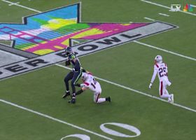 AJ Barner spins off Spillane's tackle attempt for first down pickup