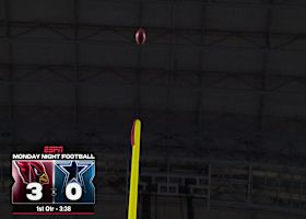 Chad Ryland's 48-yard FG goes flying above the goal post to get Cards on the board