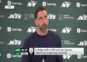 Rodgers unpacks 'SNF' loss to Steelers as Jets fall to 2-5