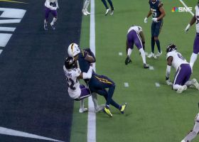 Gerald Everett does Ray Lewis' signature dance after pivotal TD cuts Ravens' lead to four