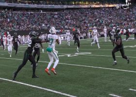 Tagovailoa's 20-yard pass to Waddle fits into very tight window