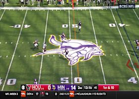 Stefon Diggs uses a baseball slide to snag Stroud's 19-yard laser over middle