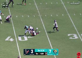 Brenton Strange rumbles off multiple defenders for 13-yard gain