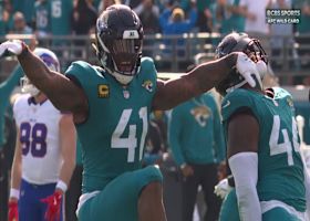 Josh Hines wins the battle of Allen's with a 12-yard sack