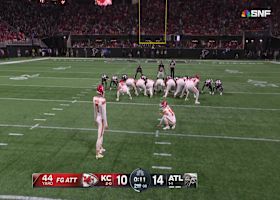 Harrison Butker's 44-yard FG sends KC to halftime within one point of Falcons