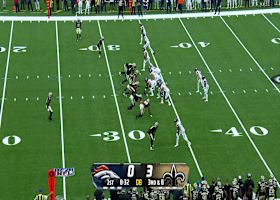 Bo Nix evades collapsing pocket to hit Tyler Badie for 16 yards