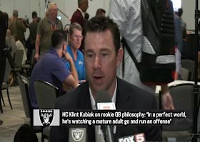 Raiders HC Klint Kubiak shares his rookie QB philosophy