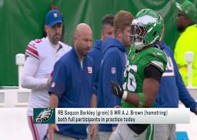 Garafolo reports that Barkley (groin) and Brown (hamstring) were full participants in practice today | 'NFL GameDay Kickoff'