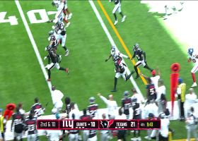 That's mine! Lonnie Johnson Jr. rips football away from John Jiles for takeaway